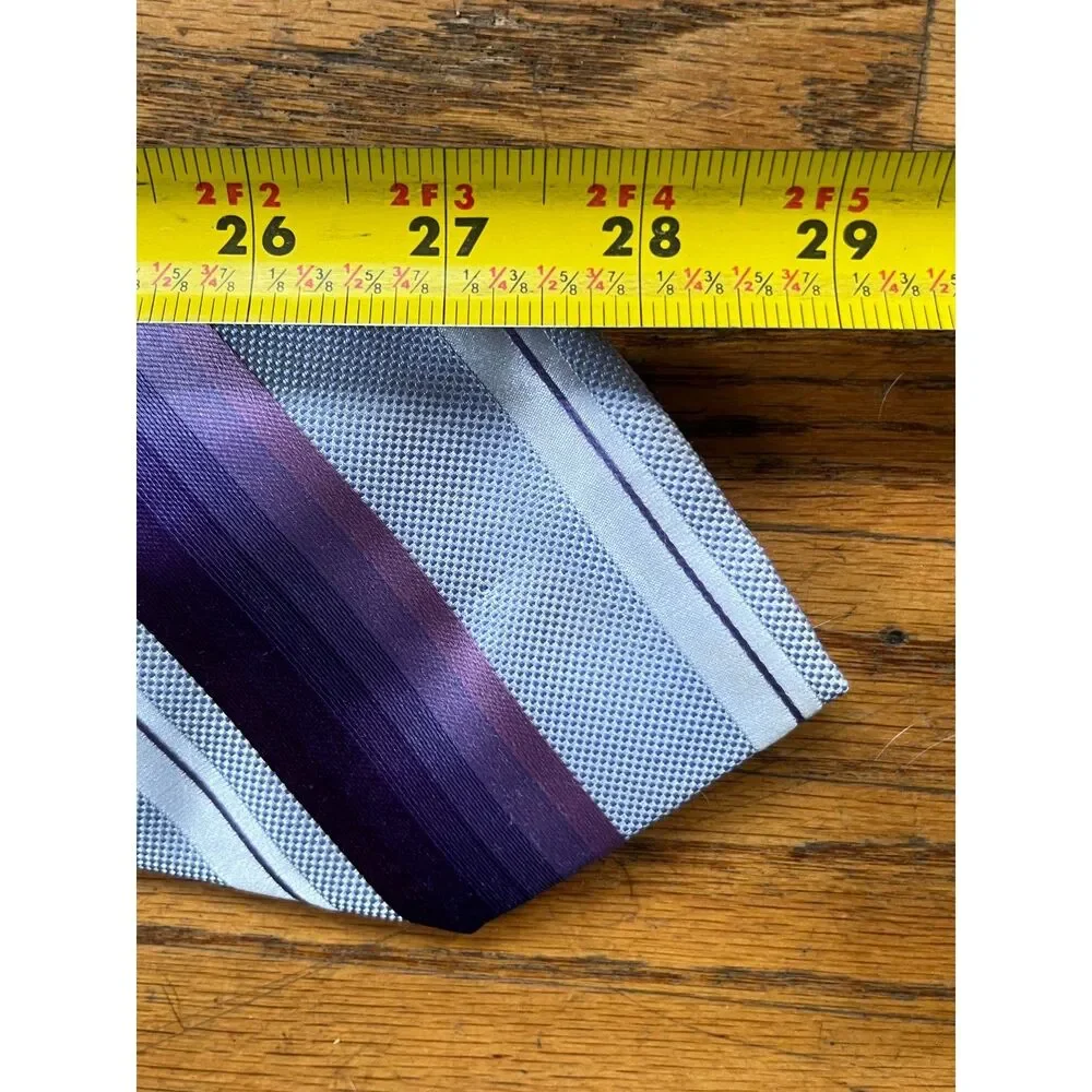 Paul Smith London Purple 100% Silk Stripe Neck Tie  Mens One Size